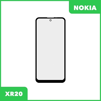 Стекло + OCA плёнка для переклейки Nokia XR20 (черный)