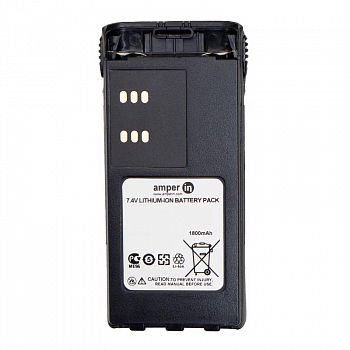 Аккумулятор (батарея) Amperin HMNN4158 для радиостанции (рации) Motorola GP HT750, HT1200, GP240, 1800мАч, 7.4В, Li-ion