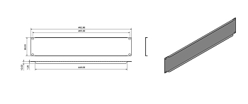 BPV-2-RAL7035 Фальш-панель на 2U, цвет серый (RAL 7035) Hyperline